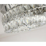 Overlapping Circles Crystal Stainless Steel Flush Mount LED Lights Bedroom Ceiling Lights