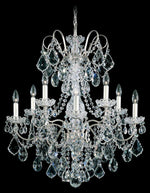 Hamilton Chandelier, 8-Light, Polished Silver, Clear Heritage Crystal, 28"W (5737CL YGQ8A)