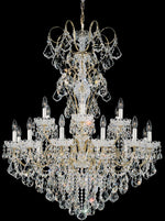 New Orleans Chandelier, 18-Light, Heirloom Gold, Clear Heritage Crystal 36"W (3660-22H 17QVUP)