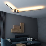 Nordic Linear Ultra-thin Long Strip LED Wall Lamp for Bedside Background Wall