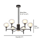 Nordic Sputnik Chandelier Industrial LED Bubble Chandelier 18 Bulbs