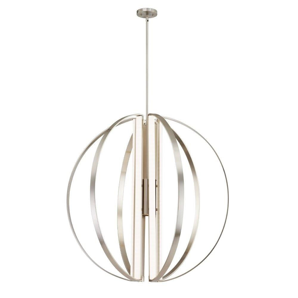 Justice Design - NSH-4304-NCKL - Liv - 36 Inch 455W 7 LED Chandelier