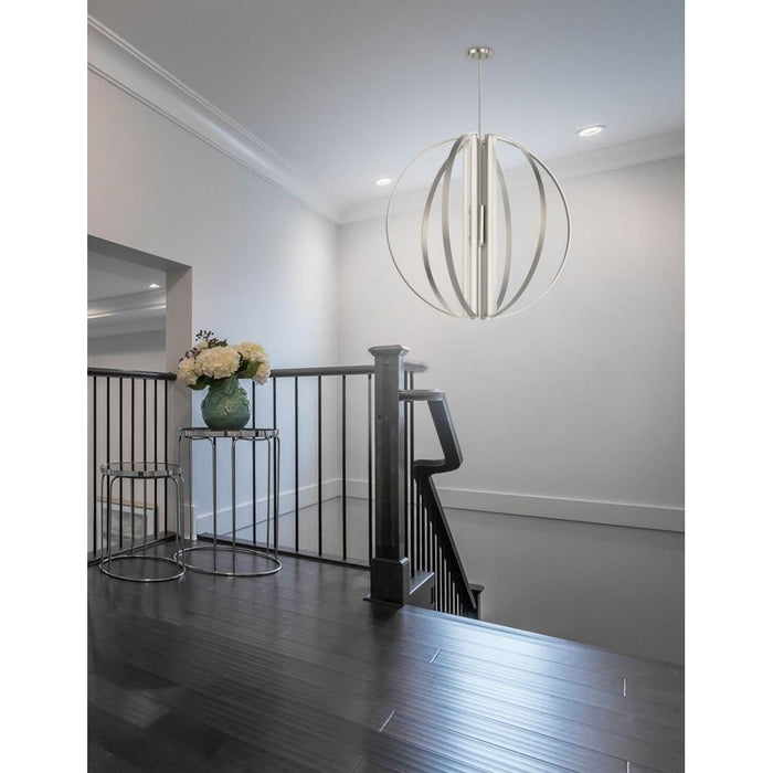 Justice Design - NSH-4304-NCKL - Liv - 36 Inch 455W 7 LED Chandelier