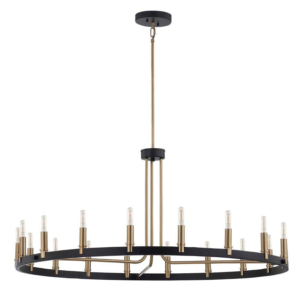Justice Design - NSH-8045-MBBR - Clayton - 18 Light Chandelier In Minimalist Style-18.5 Inches Tall and 42 Inches Wide