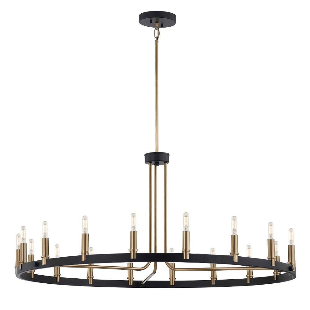 Justice Design - NSH-8045-MBBR - Clayton - 18 Light Chandelier In Minimalist Style-18.5 Inches Tall and 42 Inches Wide