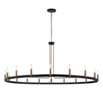 Justice Design - NSH-8046-MBBR - Clayton - 18 Light Chandelier In Minimalist Style-18.5 Inches Tall and 60 Inches Wide