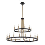 Justice Design - NSH-8048-MBBR - Clayton - 27 Light 2-Tier Chandelier In Minimalist Style-31 Inches Tall and 42 Inches Wide