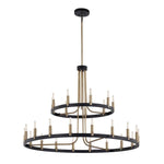 Justice Design - NSH-8048-MBBR - Clayton - 27 Light 2-Tier Chandelier In Minimalist Style-31 Inches Tall and 42 Inches Wide