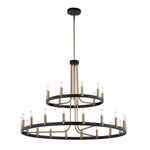 Justice Design - NSH-8048-MBBR - Clayton - 27 Light 2-Tier Chandelier In Minimalist Style-31 Inches Tall and 42 Inches Wide