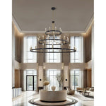 Justice Design - NSH-8049-MBBR - Clayton - 45 Light 3-Tier Chandelier In Minimalist Style-43.25 Inches Tall and 60 Inches Wide