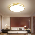 Minimalist Round Dimmable LED Gold Modern Flush Mount Ceiling Light