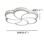 Geometric Flower Shaped Flush Mount Ceiling Light Dimmable Metal Light 1 Bulb