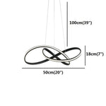 Mobius Ring Pendant 1-light Cluster LED Ceiling Light