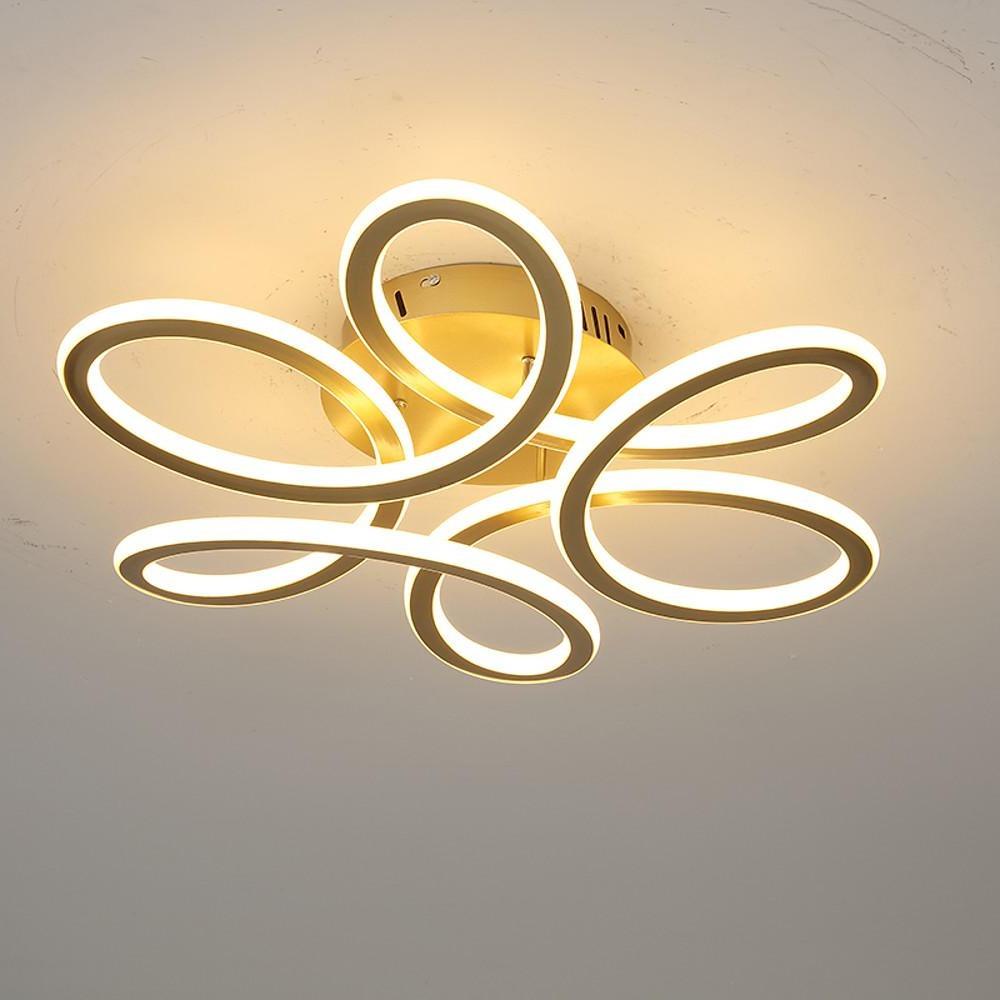 Swirl Flower Shaped Dimmable LED Modern Flush Mount Lighting Ceiling Light
