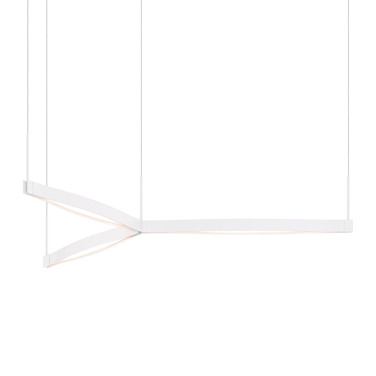 Olaï¿½?55" Wide Satin White LED Kitchen Island Light Pendant