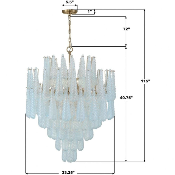 Crystorama Lighting - OLL-6008-AG-BH - Ollie - 21 Light Chandelier-40.75 Inch Tall and 33.25 Inch Wide