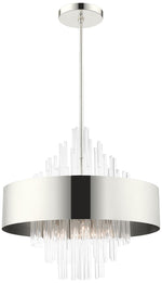Orenburg 10 Light Polished Nickel Pendant Chandelier