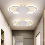 Modern Geometric Ring 2-Light LED Flush Mount Ceiling Light