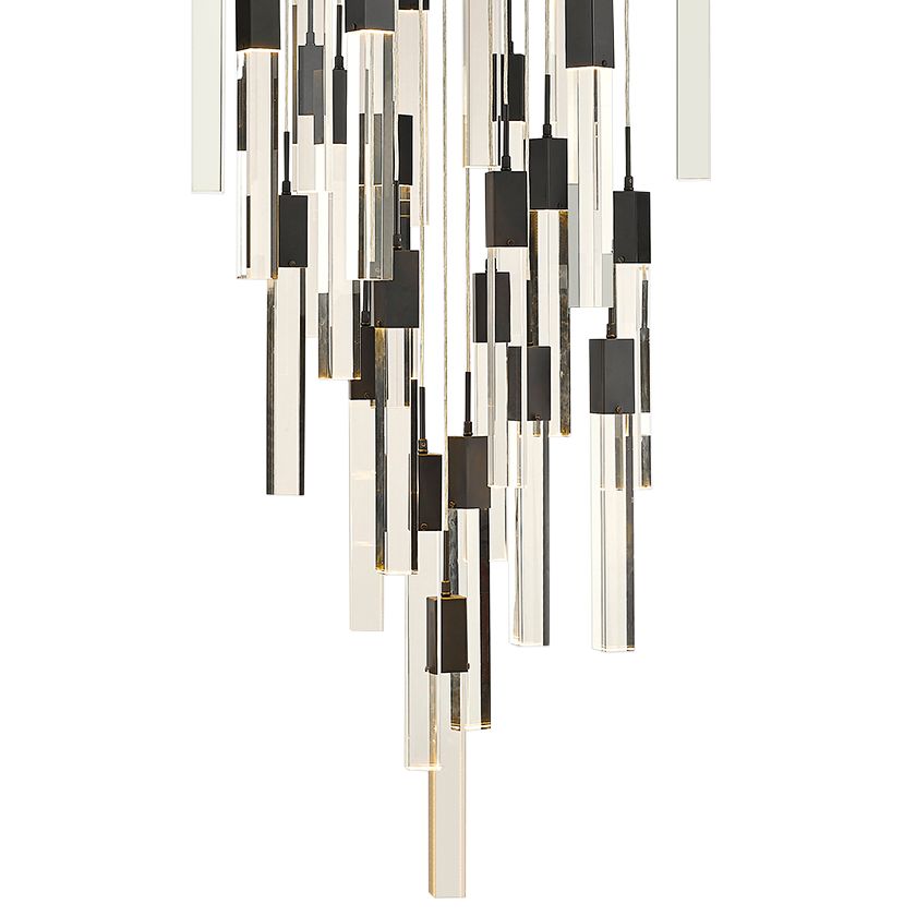 Original Glacier 28" Wide Black Multi-Light LED Pendant