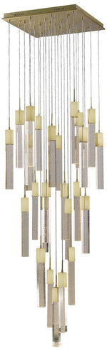 Original Glacier 28" Wide Brushed Brass 25-Light LED Pendant