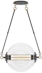 Otto Sphere Pendant - Brass w/ Black - Clear - Frosted Diffuser