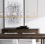 Boule De Cristal Clear Glass Linear Chandelier 48"