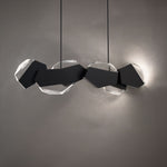 Palisade 11.75"H x 47.75"W 6-Light Crystal Linear Pendant in Blac