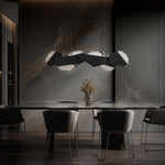 Palisade 11.75"H x 47.75"W 6-Light Crystal Linear Pendant in Blac