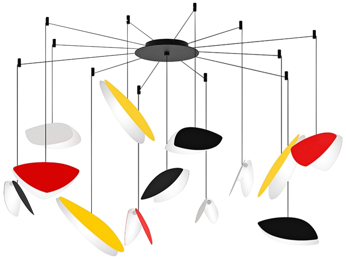 Papillonsï¿½?30"W Multi-Color 13-Light LED Pendant Light