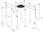 Papillonsï¿½?30"W Satin White 13-Light LED Pendant Light