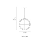 Modern Forms - PD-61738-TT - Kinetic-202W 1 LED Chandelier in Contemporary Style-38 Inches Wide by 38 Inches High