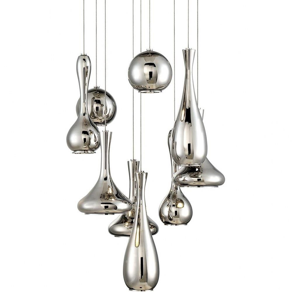 Modern Forms - PD-ACID09R-PN - Acid - 17 Inch 99W 9 LED Round Chandelier