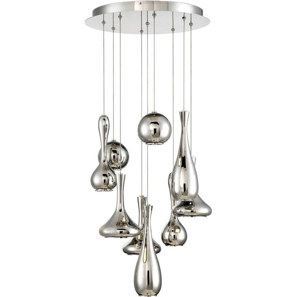 Modern Forms - PD-ACID09R-PN - Acid - 17 Inch 99W 9 LED Round Chandelier