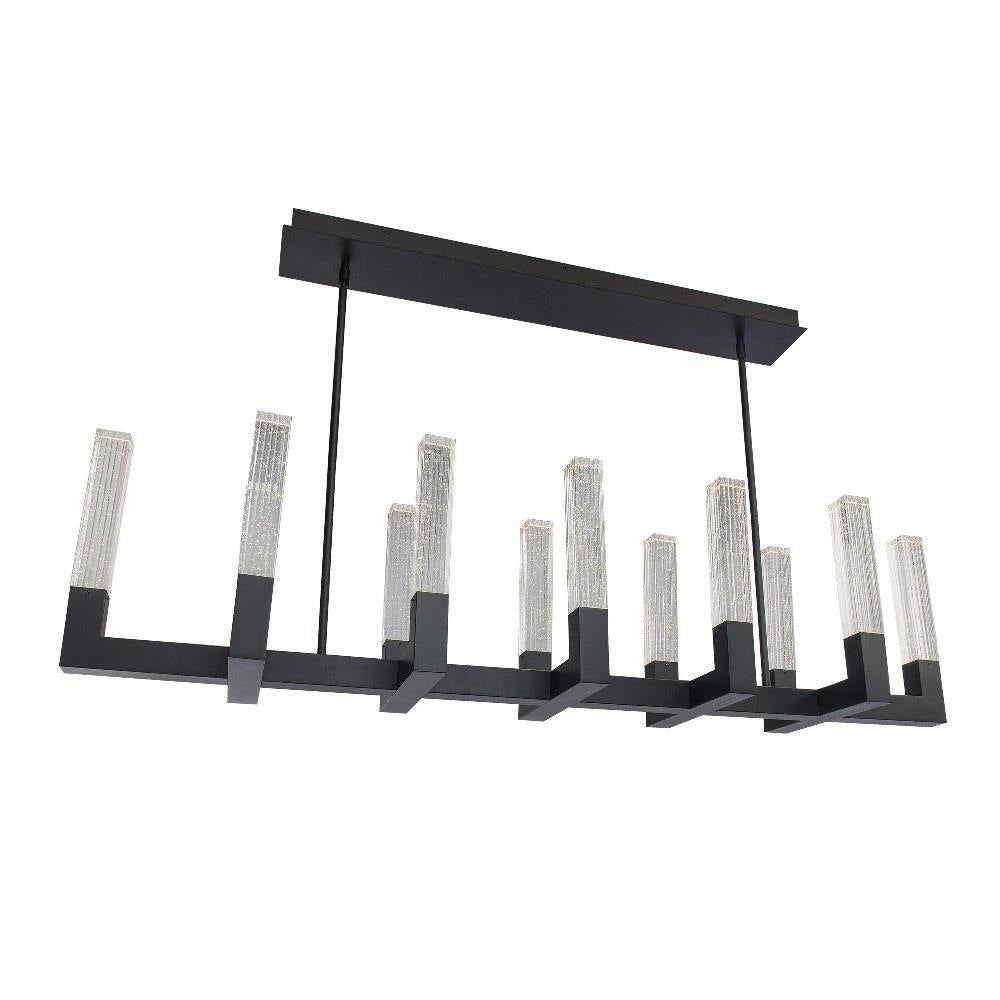 Modern Forms - PD-30854-BK - Cinema - 86W 12 LED Chandelier In Contemporary Style-13 Inches Tall and 54 Inches Wide