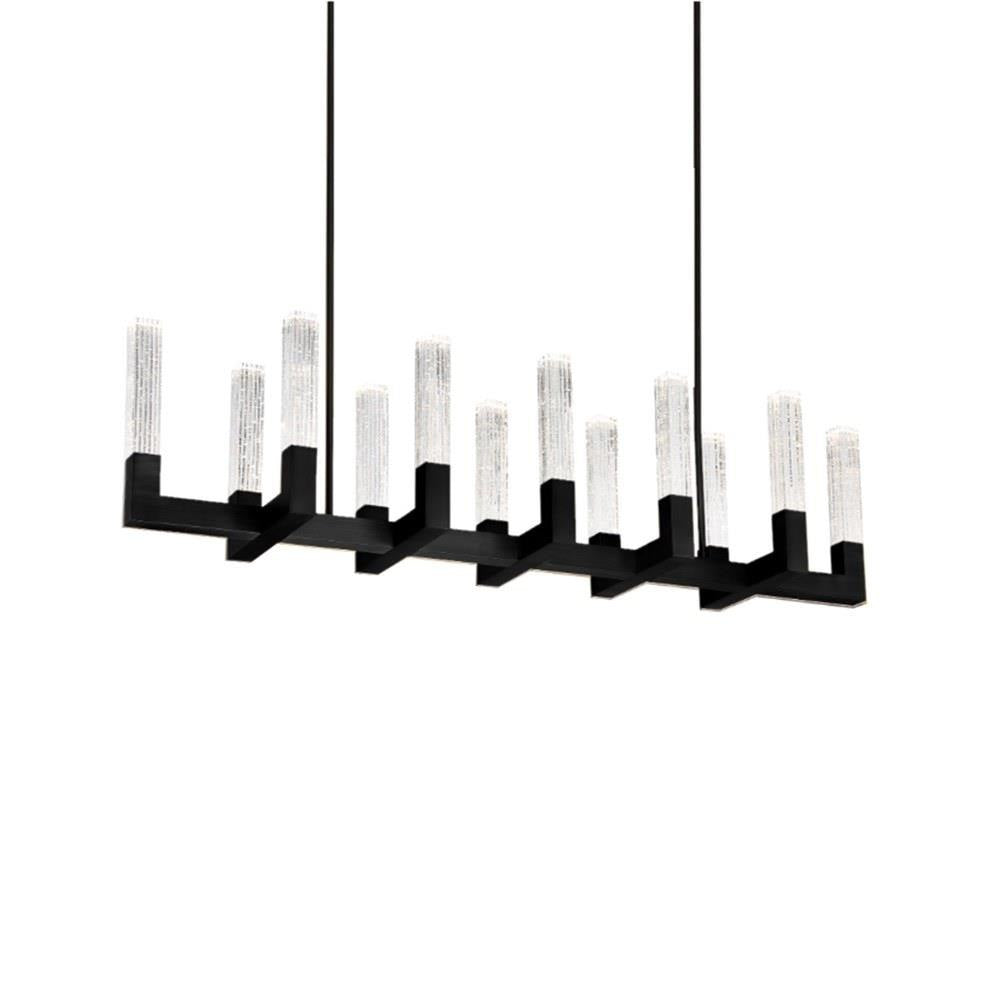 Modern Forms - PD-30854-BK - Cinema - 86W 12 LED Chandelier In Contemporary Style-13 Inches Tall and 54 Inches Wide