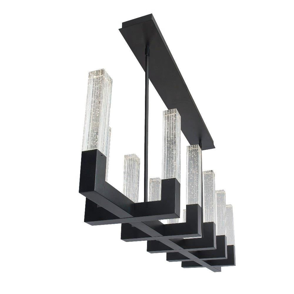 Modern Forms - PD-30854-BK - Cinema - 86W 12 LED Chandelier In Contemporary Style-13 Inches Tall and 54 Inches Wide