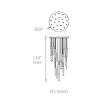Modern Forms - PD-35621 - Magic-120.5W 21 LED Round Chandelier in Modern Style-26 Inches Wide by 11.8 Inches High