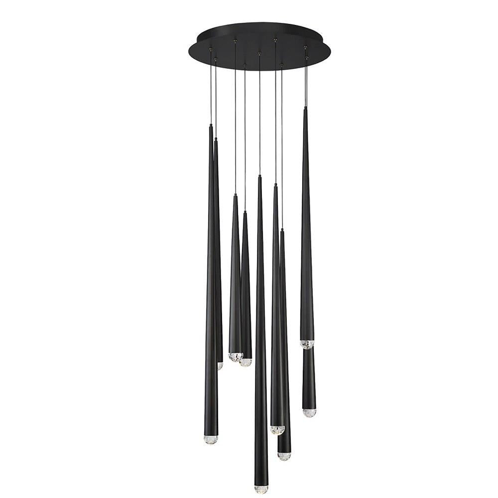 Modern Forms - PD-41709R-AB - Cascade-68W 9 LED Round Chandelier in Modern Style-17 Inches Wide by 37 Inches High