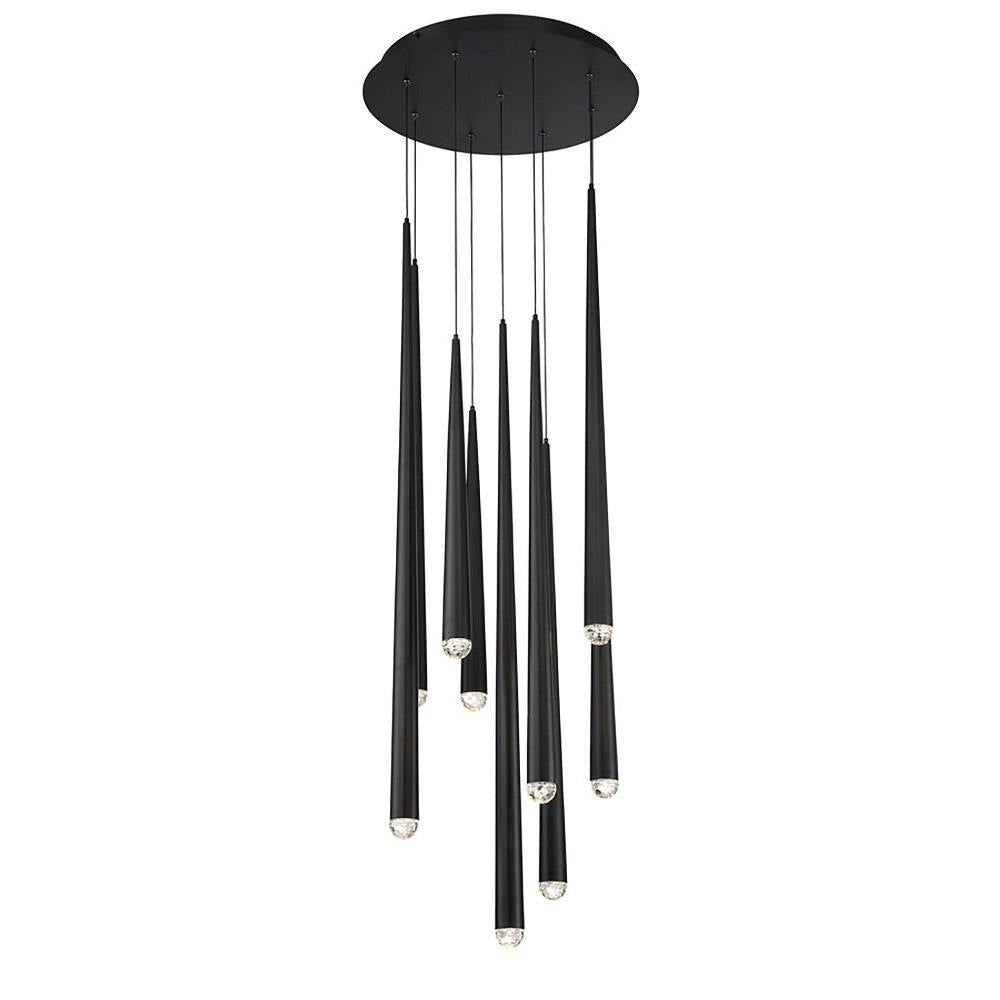 Modern Forms - PD-41709R-AB - Cascade-68W 9 LED Round Chandelier in Modern Style-17 Inches Wide by 37 Inches High