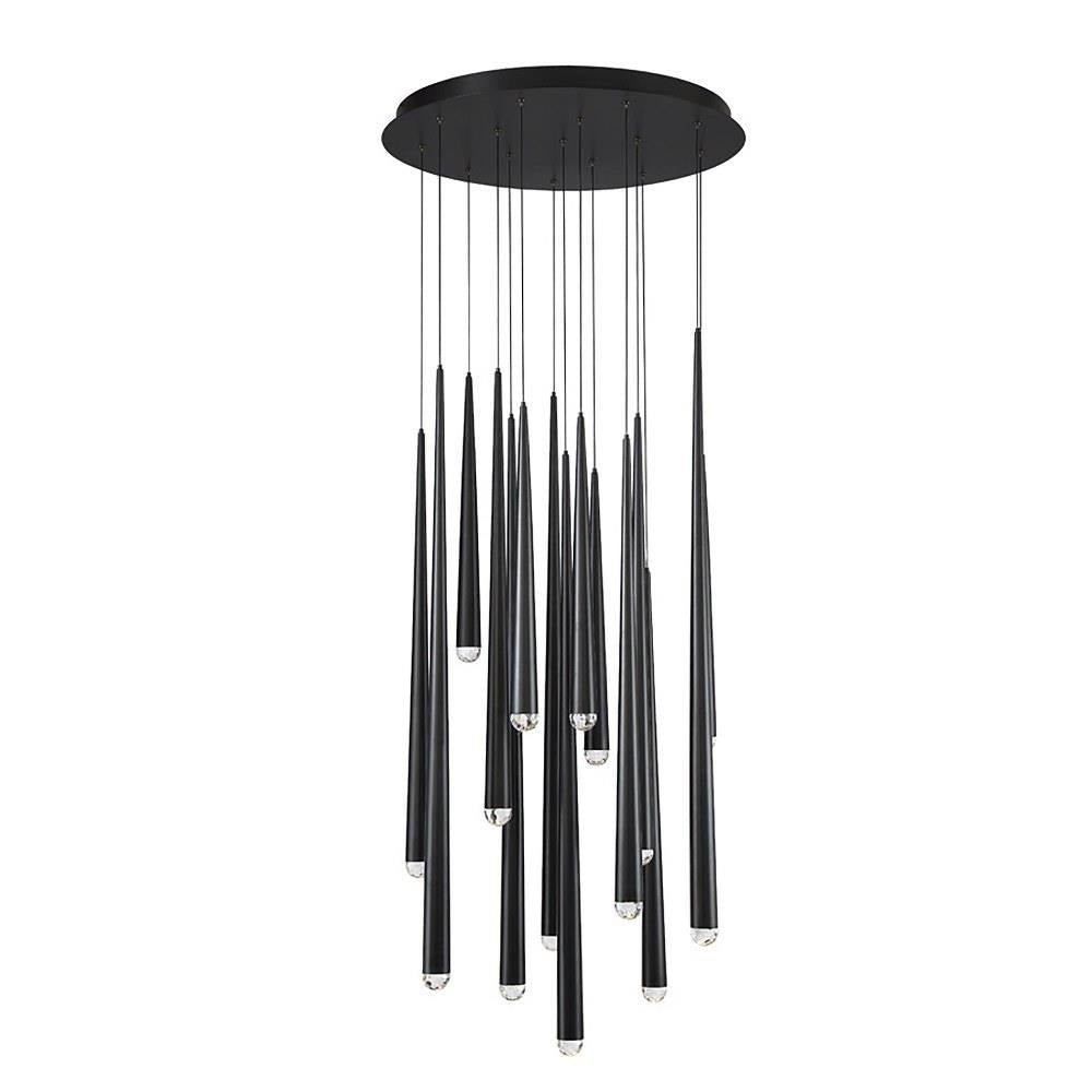 Modern Forms - PD-41715R-AB - Cascade-113W 15 LED Round Chandelier in Modern Style-23 Inches Wide by 37 Inches High