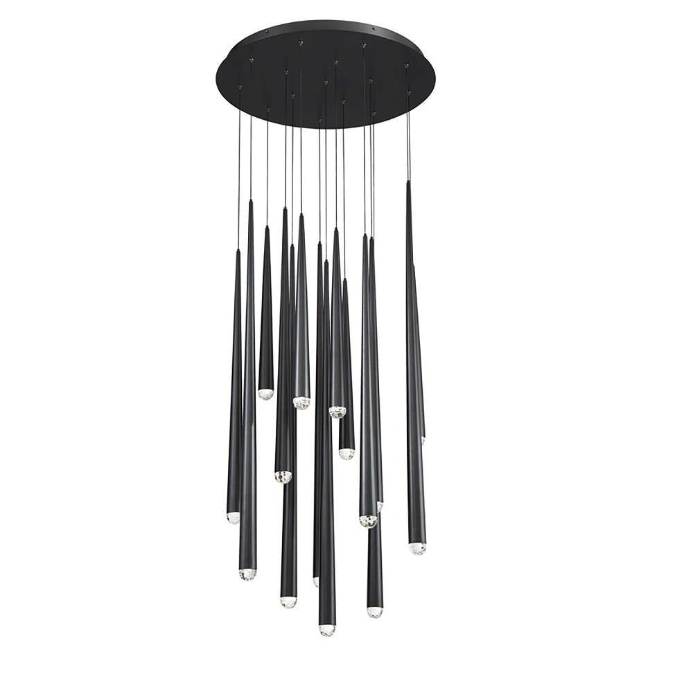Modern Forms - PD-41715R-AB - Cascade-113W 15 LED Round Chandelier in Modern Style-23 Inches Wide by 37 Inches High