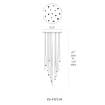 Modern Forms - PD-41715R-AB - Cascade-113W 15 LED Round Chandelier in Modern Style-23 Inches Wide by 37 Inches High