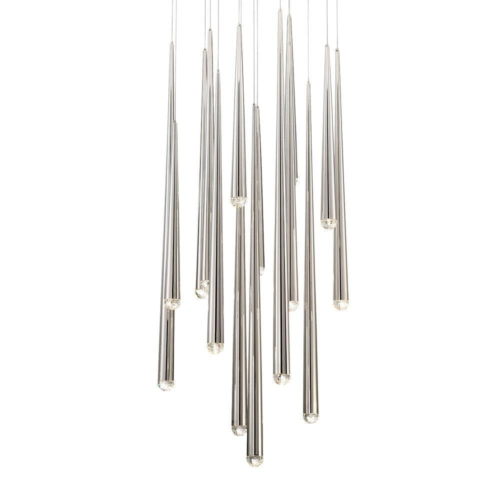 Modern Forms - PD-41715R-AB - Cascade-113W 15 LED Round Chandelier in Modern Style-23 Inches Wide by 37 Inches High