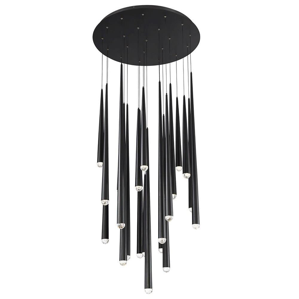 Modern Forms - PD-41721R-AB - Cascade-158W 21 LED Round Chandelier in Modern Style-26 Inches Wide by 37 Inches High