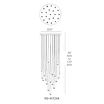 Modern Forms - PD-41821R-AB - Cascade-158W 21 LED Round Chandelier in Modern Style-26 Inches Wide by 28 Inches High