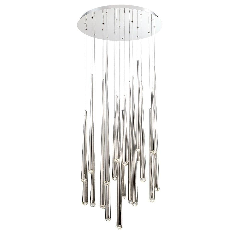 Modern Forms - PD-41721R-AB - Cascade-158W 21 LED Round Chandelier in Modern Style-26 Inches Wide by 37 Inches High