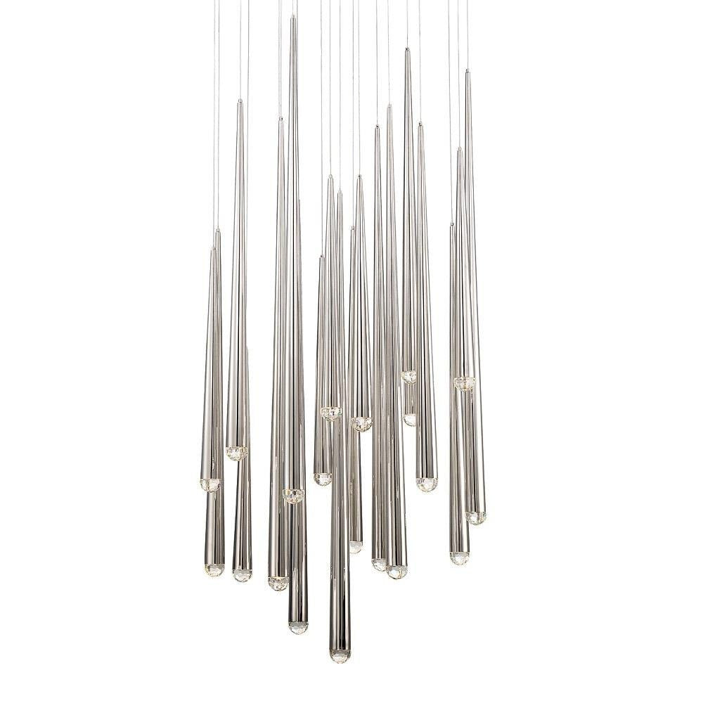 Modern Forms - PD-41721R-AB - Cascade-158W 21 LED Round Chandelier in Modern Style-26 Inches Wide by 37 Inches High