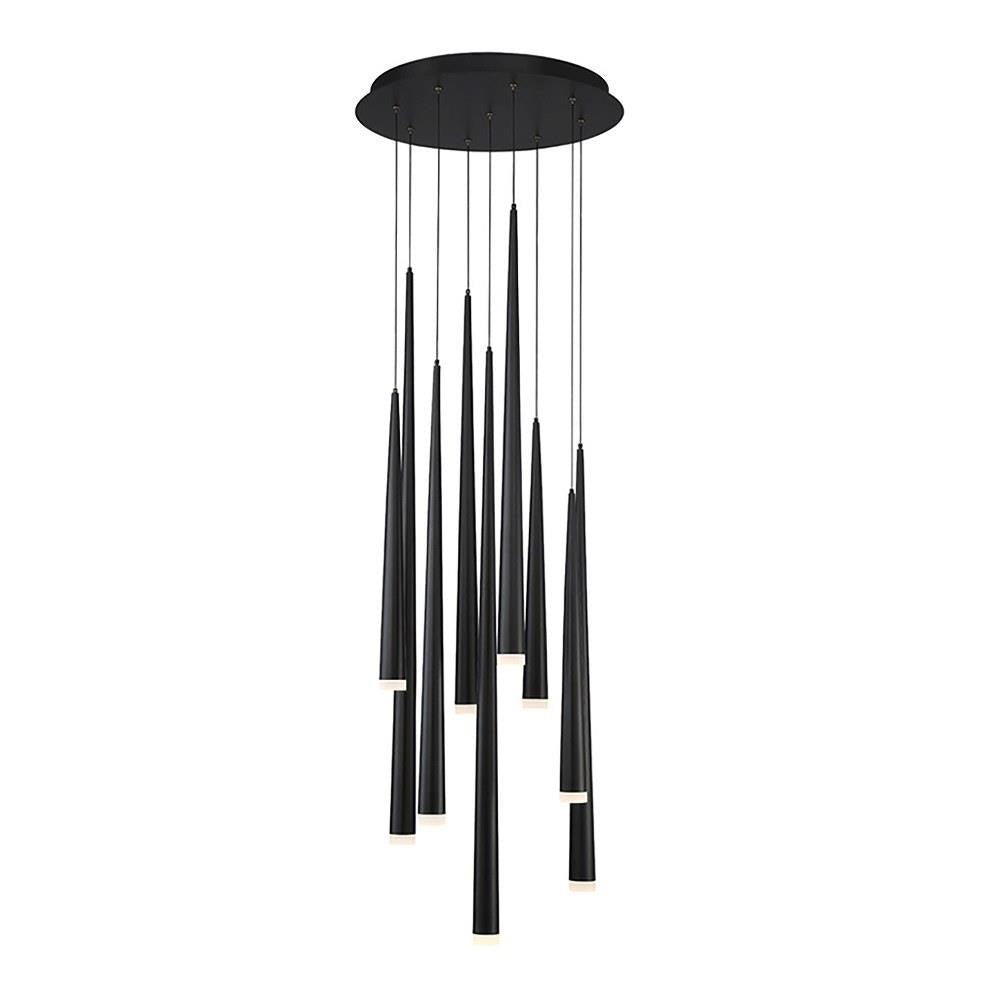Modern Forms - PD-41809R-AB - Cascade-68W 9 LED Round Chandelier in Modern Style-17 Inches Wide by 28 Inches High