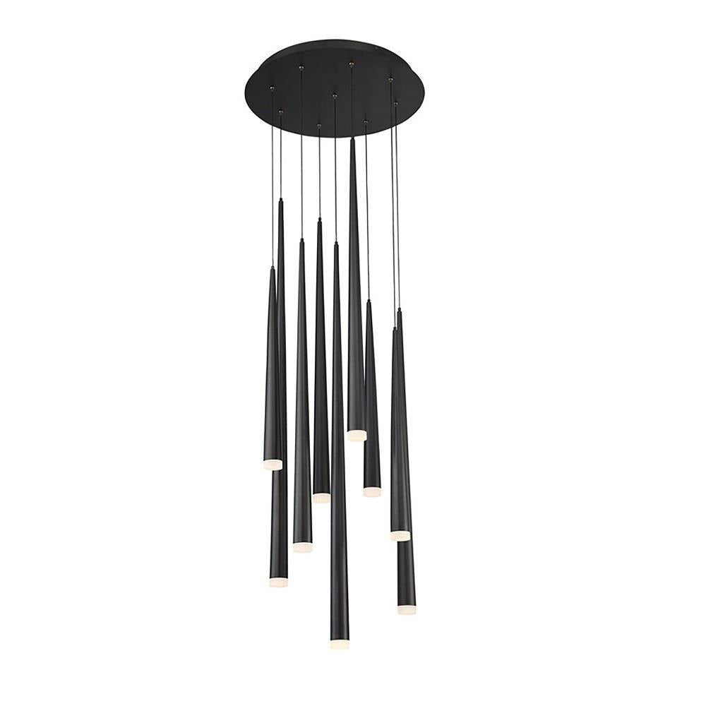 Modern Forms - PD-41809R-AB - Cascade-68W 9 LED Round Chandelier in Modern Style-17 Inches Wide by 28 Inches High