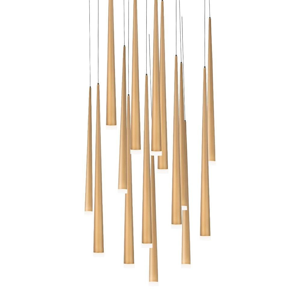 Modern Forms - PD-41815R-AB - Cascade-113W 15 LED Round Chandelier in Modern Style-23 Inches Wide by 28 Inches High